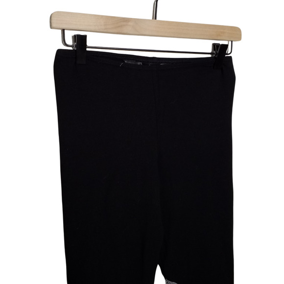 Norma Kamali Womens Black Leggings Size XS Cotton Blend Stretch Mid Rise - Picture 4 of 6